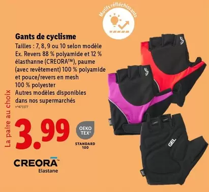 Creora - Gants De Cyclisme offre à 3,99€ sur Lidl