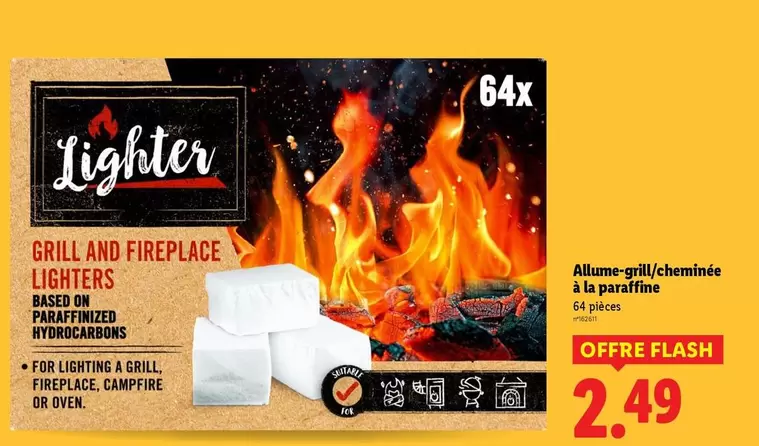 Lighter - Allume-Grill/Cheminée À La Paraffine  offre à 2,49€ sur Lidl