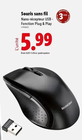 Silvercrest - Souris Sans Fil  offre à 5,99€ sur Lidl