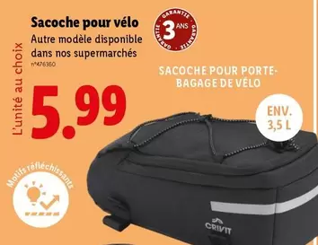 Crivit - Sacoche Pour Vélo offre à 5,99€ sur Lidl
