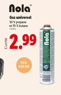 Nola - Gaz Universel offre à 2,99€ sur Lidl