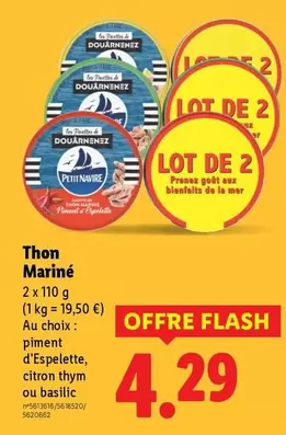 Petit Navire - Thon Mariné  offre à 4,29€ sur Lidl