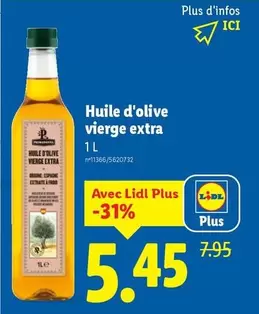 Primadonn - Huile D'Olive Vierge Extra offre à 5,45€ sur Lidl