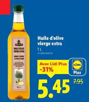 Huile D'Olive Vierge Extra offre à 5,45€ sur Lidl