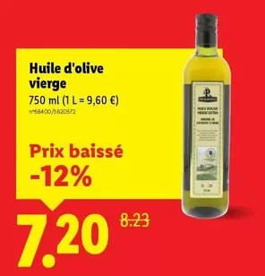 Huile D'olive Vierge offre à 7,2€ sur Lidl