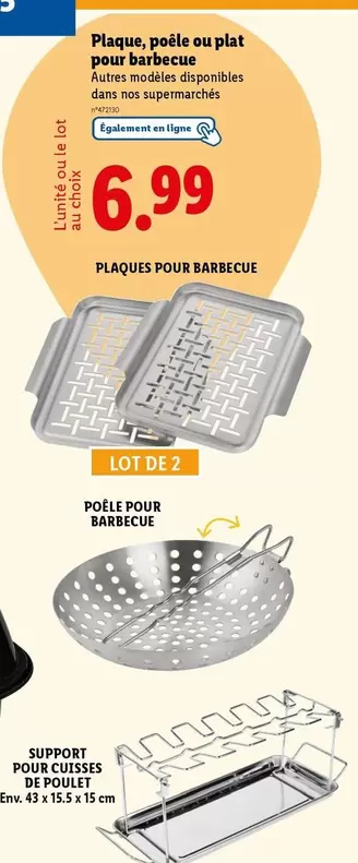 Plaque, Poêle Ou Plat Pour Barbecue offre à 6,99€ sur Lidl