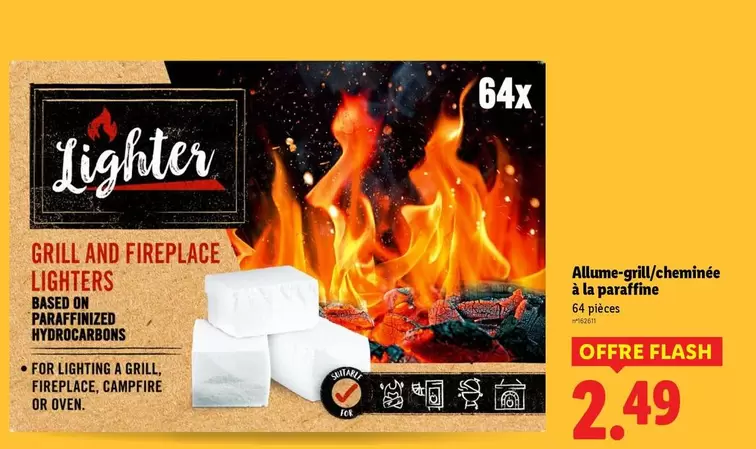 Lighter - Allume-grill/Cheminée À La Paraffine  offre à 2,49€ sur Lidl