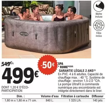 Dim - Spa Rome offre à 499€ sur E.Leclerc Jardi