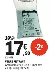 Gre - Verre Filtrant offre à 17,9€ sur E.Leclerc Jardi
