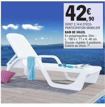 Bain De Soleil offre à 42,9€ sur E.Leclerc Jardi