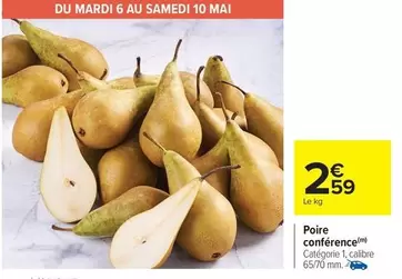Poire Conférence offre à 2,59€ sur Carrefour Contact