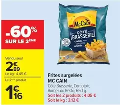 Frites Surgelées offre à 2,89€ sur Carrefour Contact