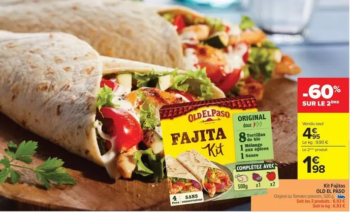 Old El Paso - K-ÉE FAïSÉE OU D'AISO offre à 4,95€ sur Carrefour Contact