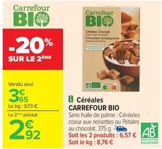 Carrefour - Céréales Bio offre à 3,65€ sur Carrefour Contact