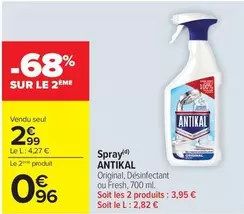 Antikal - Spray offre à 2,99€ sur Carrefour Contact