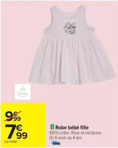 Robe Bébé Fille offre à 7,99€ sur Carrefour Contact