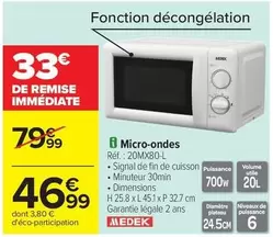 Signal - Micro-ondes offre à 46,99€ sur Carrefour Contact
