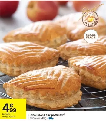 6 chaussons aux pommes offre à 4,99€ sur Carrefour City