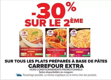 Carrefour - Sur Tous Les Plats Préparés À Base De Pâtes offre sur Carrefour City