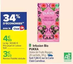 Pukka - Infusion Bio offre à 3,23€ sur Carrefour City