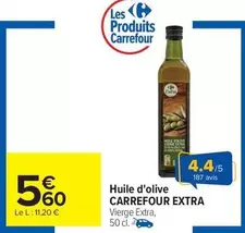 Carrefour - Huile D'olive Extra offre à 5,6€ sur Carrefour City