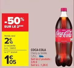 Coca cola - Cherry Ou Vanille offre à 2,1€ sur Carrefour City
