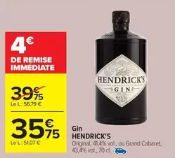 Hendrick'S - Gin offre à 35,75€ sur Carrefour City