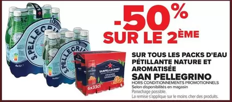 San Pellegrino - Sur Tous Les Packs D'eau Petillante Nature Et Aromatisée offre sur Carrefour City