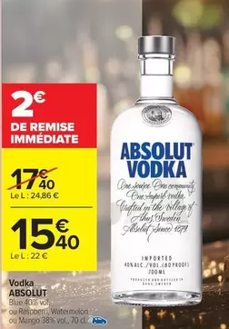 Absolut - Vodka offre à 15,4€ sur Carrefour City