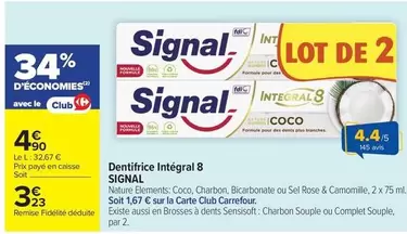 Signal - Dentifrice Intégral 8 offre à 3,23€ sur Carrefour City