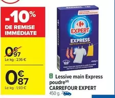 Carrefour - Lessive Main Express Poudre offre à 0,87€ sur Carrefour City