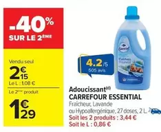 Carrefour - Adoucissant Essential offre à 2,15€ sur Carrefour City