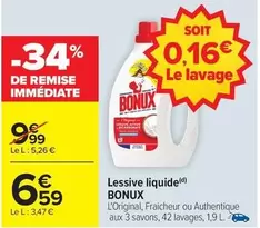 Bonux - Lessive Liquide offre à 6,59€ sur Carrefour City
