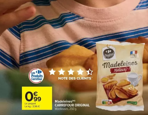 Carrefour - Madeleines Original offre à 0,99€ sur Carrefour Market