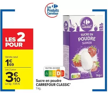 Carrefour - Sucre En Poudre offre à 1,69€ sur Carrefour Market