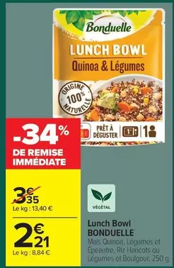 Bonduelle - Lunch Bowl offre à 2,21€ sur Carrefour Market