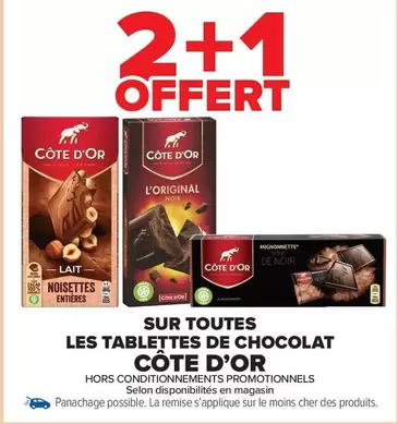 Côte d'or - Sur Toutes Les Tablettes De Chocolat offre sur Carrefour Market