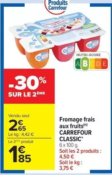Carrefour - Fromage Frais Aux Fruits offre à 2,65€ sur Carrefour Market