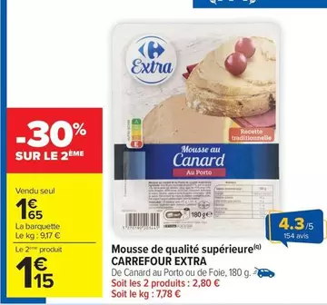 Carrefour - Mousse De Qualité Supérieure offre à 1,65€ sur Carrefour Market