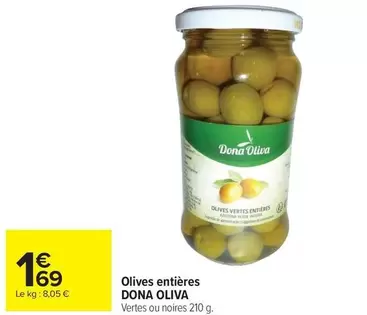 Olives entieres offre à 1,69€ sur Carrefour Market