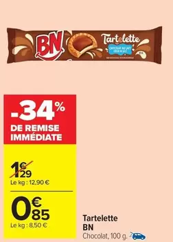 BN Chocolat - Tartelette offre à 0,85€ sur Carrefour Market