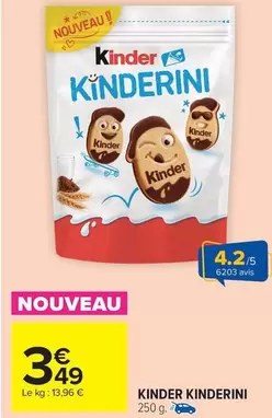 Kinder - offre à 3,49€ sur Carrefour Market