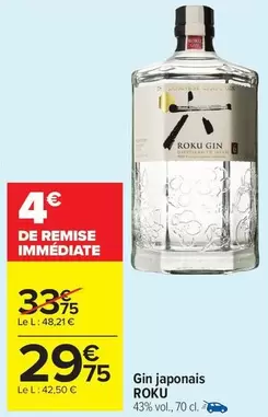 Gin Japonais offre à 29,75€ sur Carrefour Market