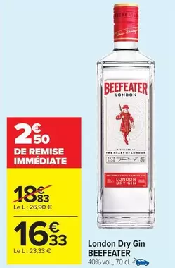 Beefeater - London Dry Gin offre à 16,33€ sur Carrefour Market
