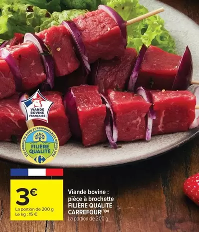 Carrefour - Viande Bovine: Pièce À Brockette Filière Qualité offre à 3€ sur Carrefour Drive