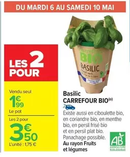 Carrefour - Basilic offre à 1,99€ sur Carrefour Drive