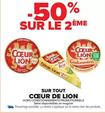 Coeur de Lion - Sur Tout offre sur Carrefour Drive