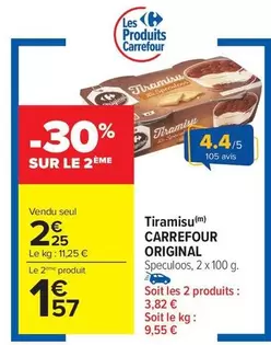 Carrefour - Tiramisu Original offre à 2,25€ sur Carrefour Drive