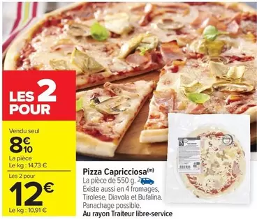 Pizza Capricciosa offre à 8,1€ sur Carrefour Drive