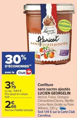 Williams - Confiture Sans Sucres Ajoutés offre à 3,79€ sur Carrefour Drive